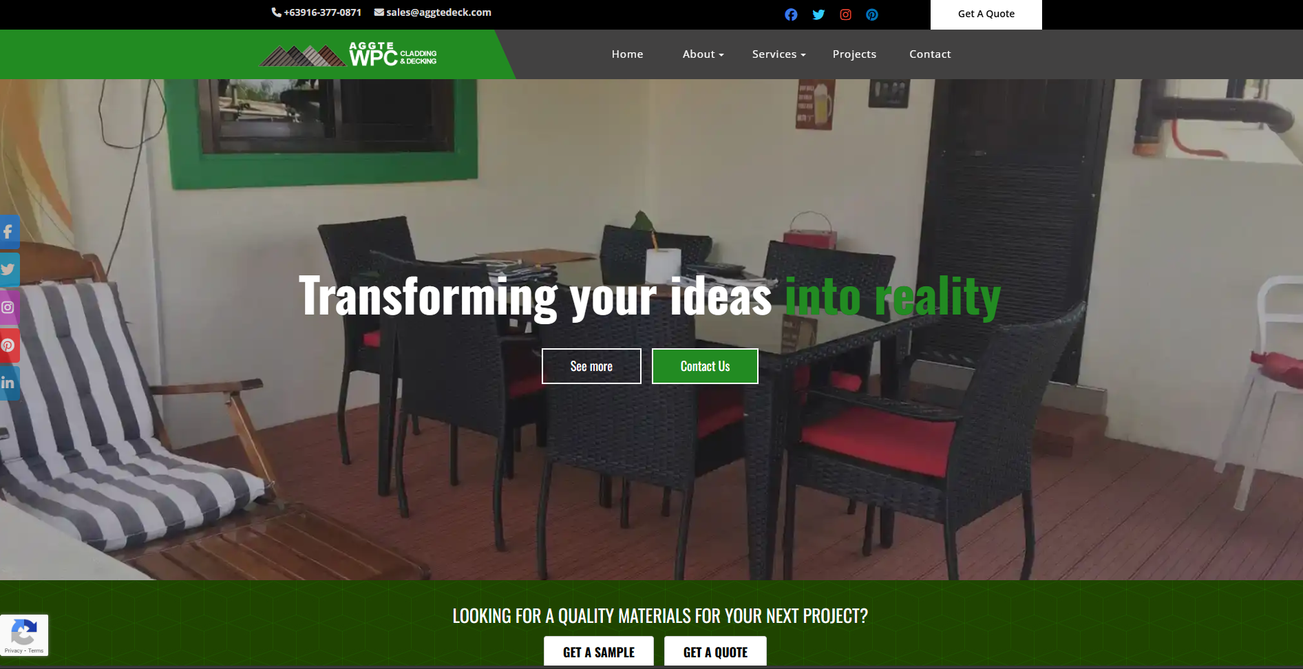 AGGTEDeck Cladding & Decking Website thumbnail
